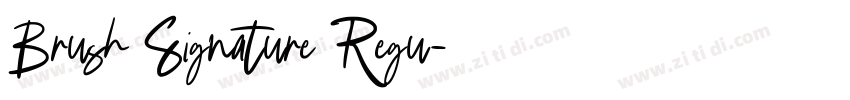 Brush Signature Regu字体转换